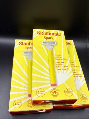Skintimate Spark Yellow Women's Razor - lot of 3